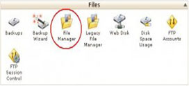 آپلود فایل توسط File Manager در cPanel