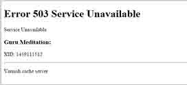 خطا 503 Service Unavailable
