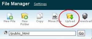 آپلود فایل توسط File Manager در cPanel