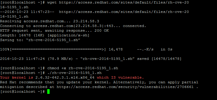 رفع مشکل امنیتی لینوکس 0day linux dirty cow